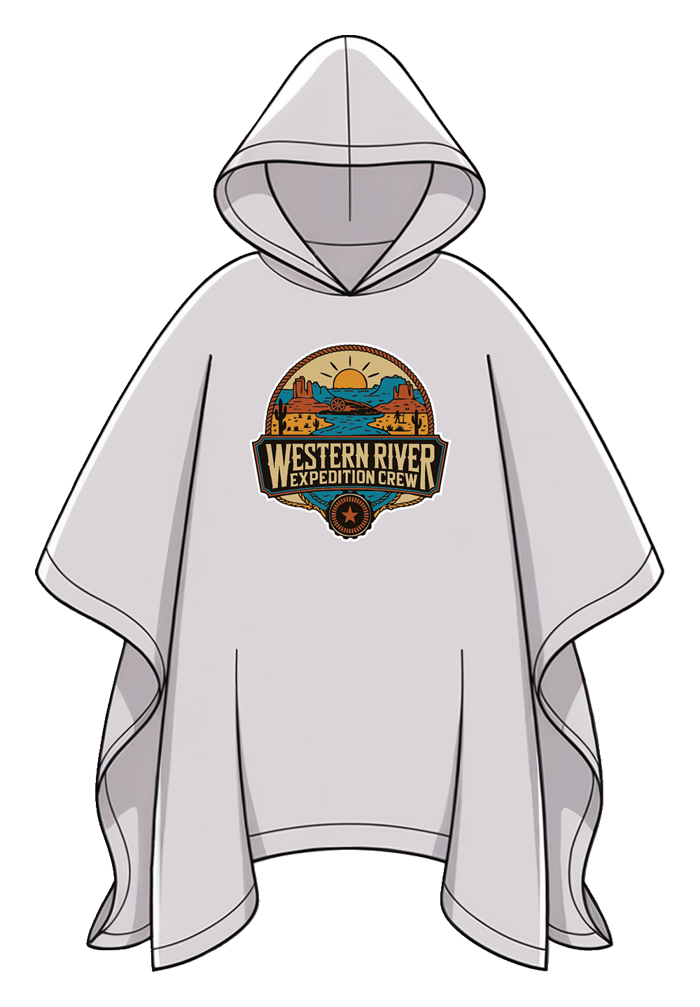 "Western River Crew" Poncho